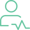 patient pulse while receiving treatment icon
